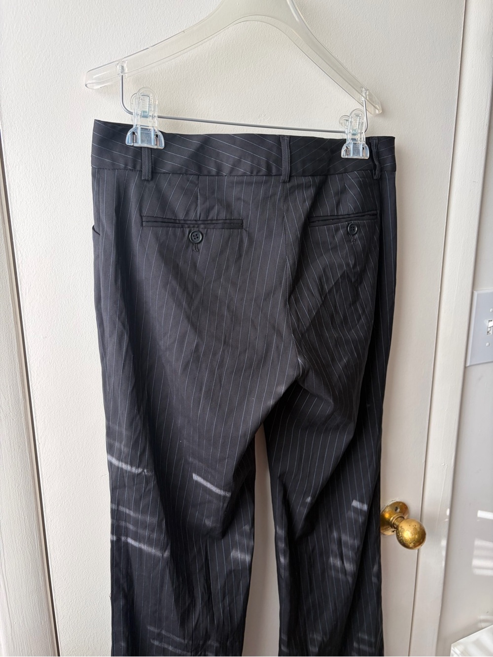 Theory Black Pinstripe Trousers - Picture 4 of 7